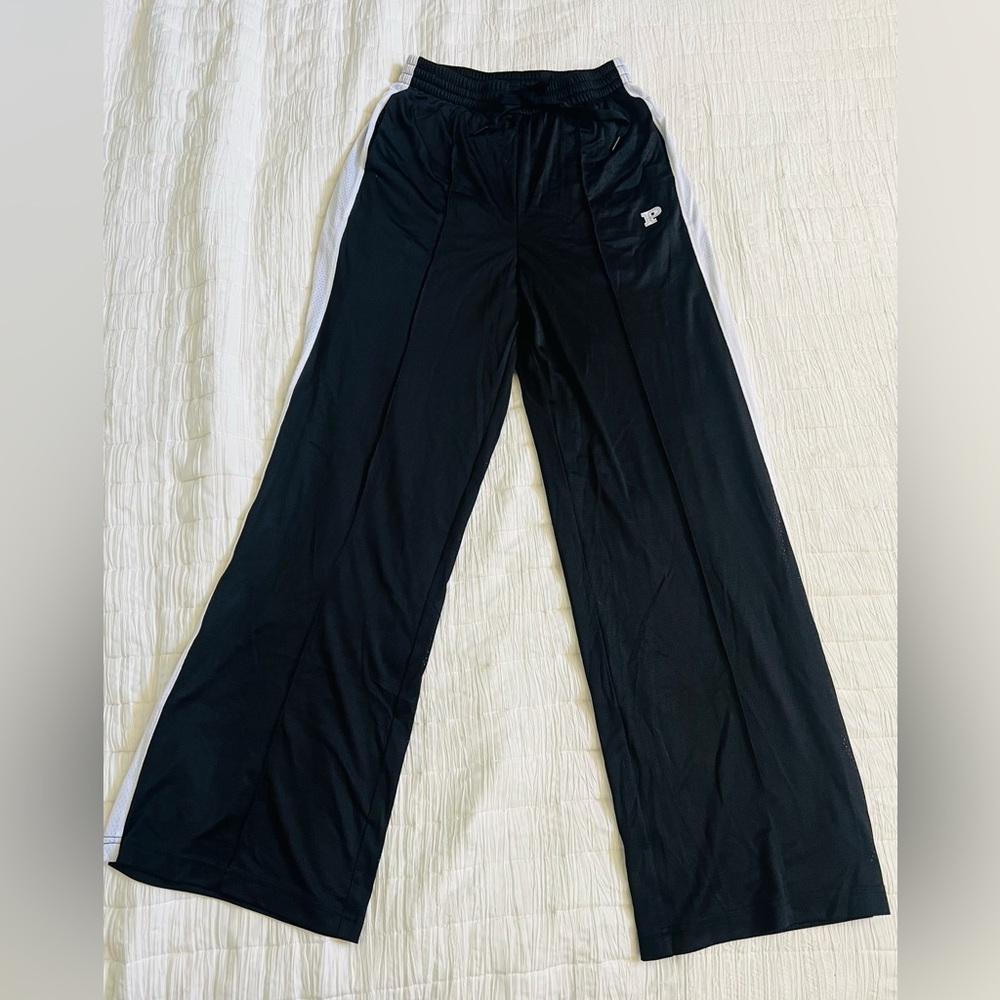 PINK by Victoria’s Secret Black Track Pants with White Stripes